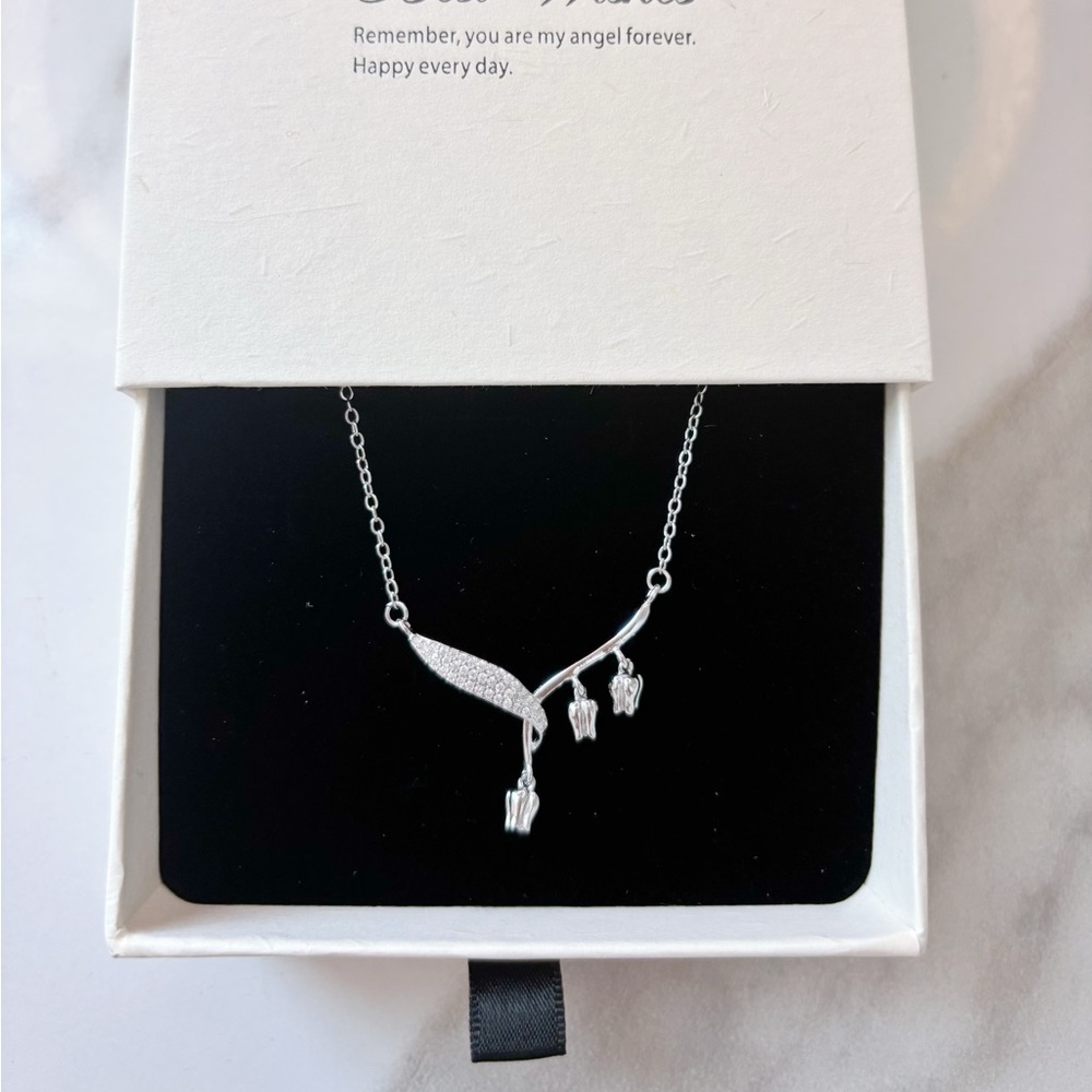 Floral Branch Pendant Necklace